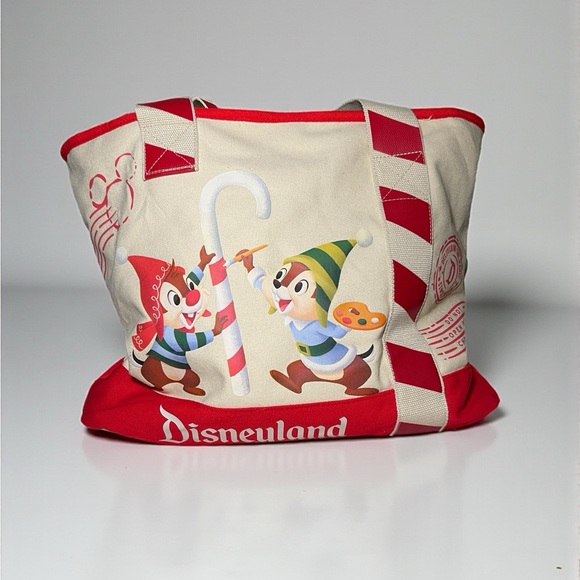 Disneyland Resort Handbags - DISNEYLAND RESORT CHIP & DALE CHRISTMAS TOTE BAG | PARK EXCLUSIVE COLLECTOR